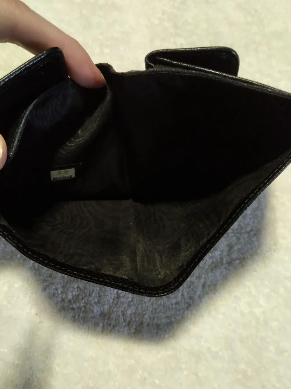 Authentic CHANEL Vintage Black Caviar Leather Wallet